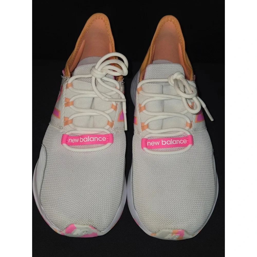 New Balance Fresh Foam Roav Men's Size 6 White Orange Pink Running Shoes GEROVNV